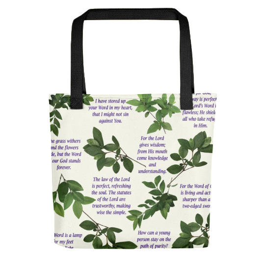 Tote Bag With Scripture